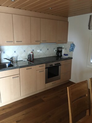 Apartment | Private kitchen - Spacious Apartment in Riederalp near Ski Trail (Riederalp)