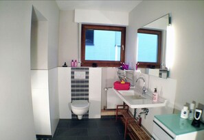 Apartment | Badezimmer | Dusche, Handtücher