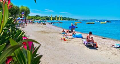 Near the Harbour and Sandbeach of Pacengo di Lazise