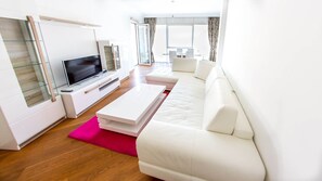 Family Suite, Balcony, City View | Living area | Flat-screen TV - Lux Apartments Sunrior (Budva)