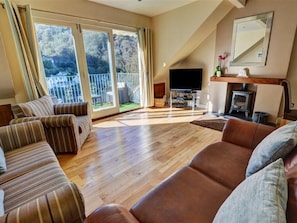 Ferienhaus | Wohnzimmer | Kamin
