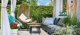 A Luxury Villa in a Seaside Village.living Room, 2 Bedrooms, 2 Bathrooms, Garden