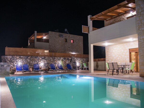 Villa | Pool | Indoor pool, outdoor pool - Luxurious Villa in Bali Crete With Private Pool (Mylopotamos)