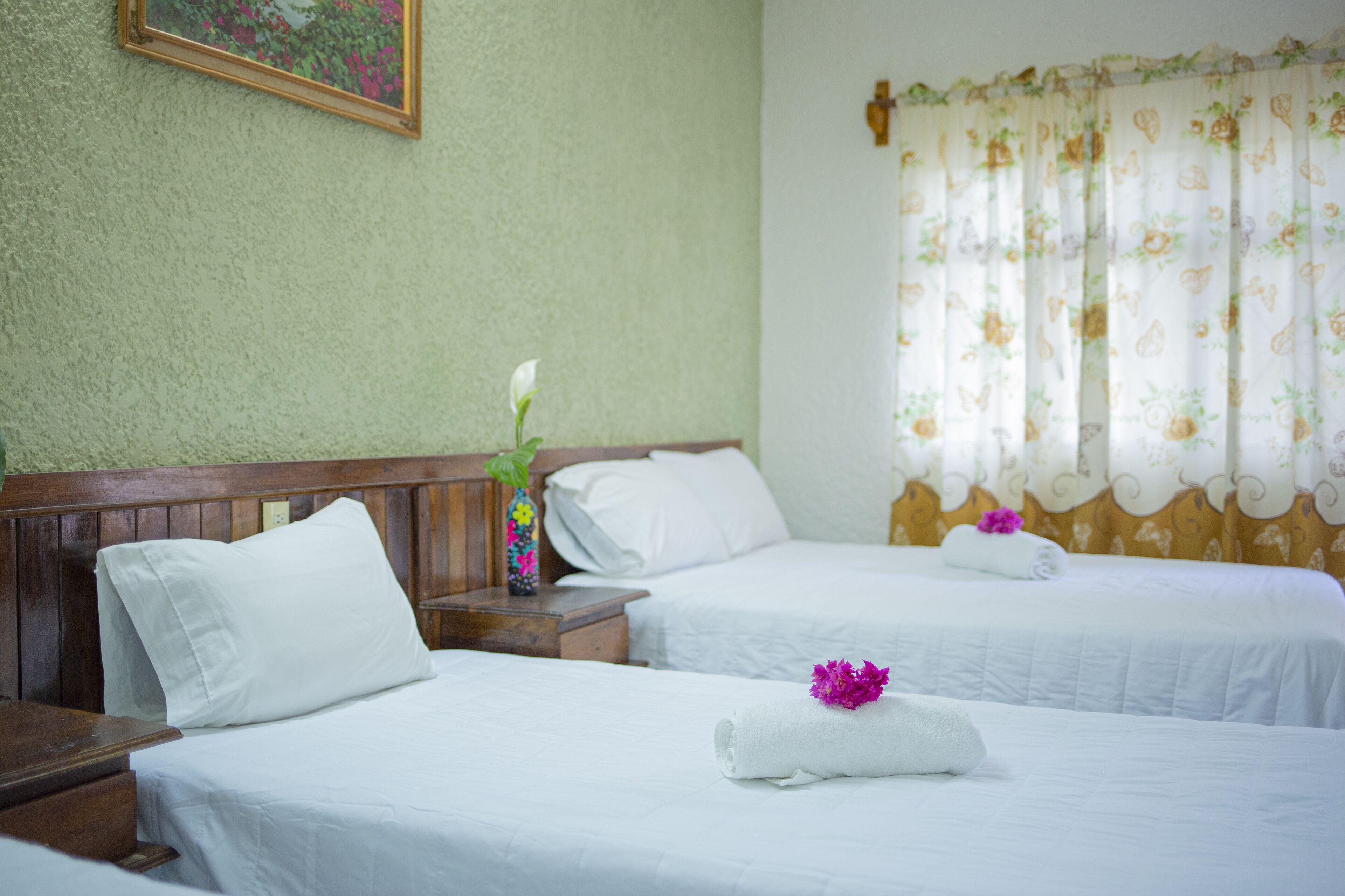 Cubrecamas, espacio para trabajar con laptop y wifi gratis 