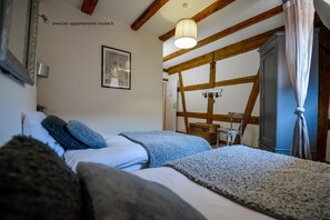 2 soverom, strykejern/-brett, reiseseng for barn og wi-fi (inkludert)