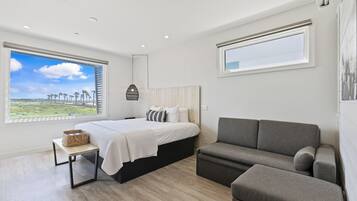 1 bedroom, desk, laptop workspace, iron/ironing board