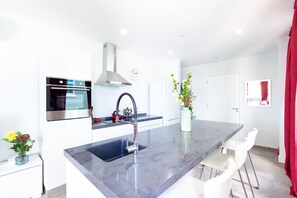 Microwave, oven, stovetop, dishwasher - Handelskade Luxury Apartments (Willemstad)