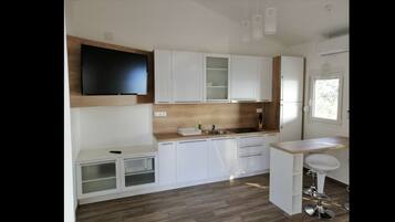 Private kitchen | Fridge, microwave, oven, stovetop
