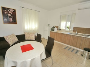 Apartment | Private kitchen | Fridge, microwave, coffee/tea maker