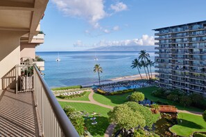 Premier Condo, 1 Bedroom, Kitchen, Ocean View | Balcony view - AEI at The Whaler Kaanapali Beach Resort (Lahaina)