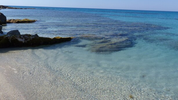 A clear view of a beach with visible rocks and calm water. - Apartment in Tropea With Sea Views & Pool (Parghelia)
