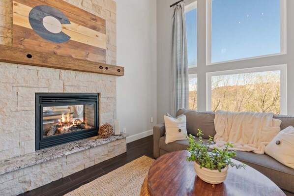 TV, fireplace, DVD player