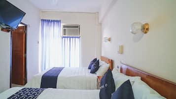 Standard Room, 2 Double Beds | Iron/ironing board, free WiFi, bed sheets