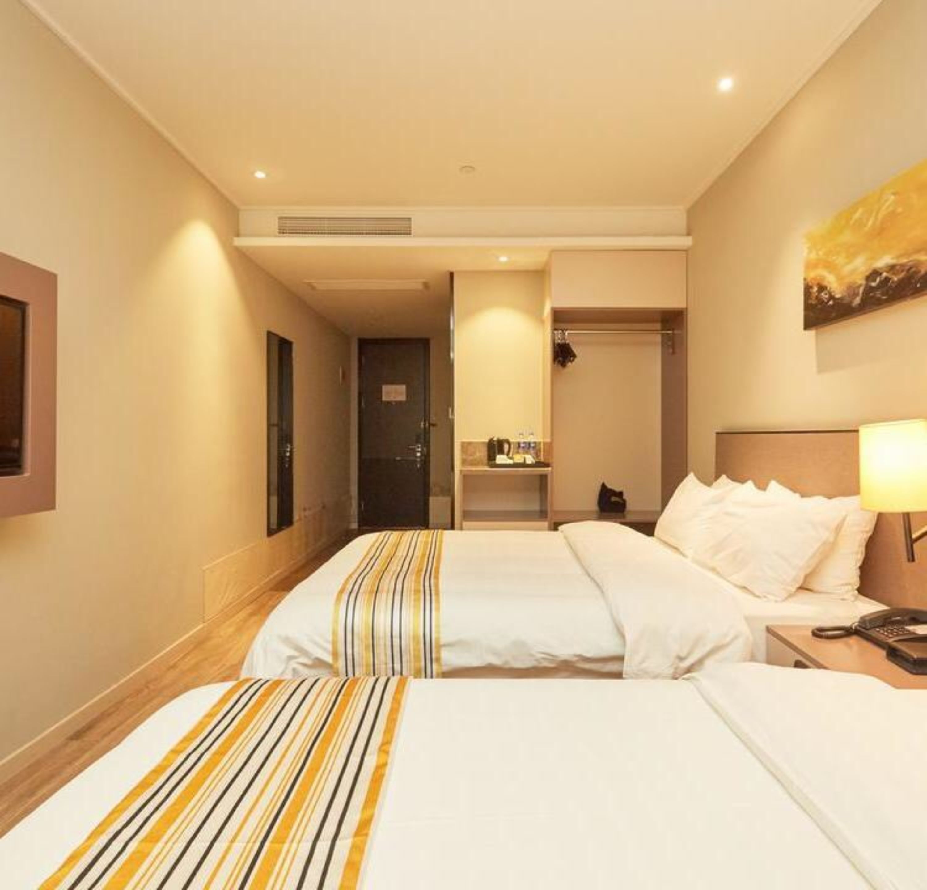 family room | desk, blackout curtains, iron/ironing board, free wifi