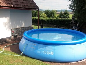 Outdoor pool - Beautiful Holiday Home With Private Garden Pool on the Edge of the Riesengebirge (Vlcice)