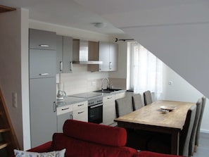 Apartment | Private kitchen | Fridge, microwave, oven, dishwasher