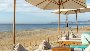 Private beach, beach bar