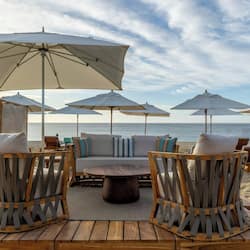 Private beach, beach bar