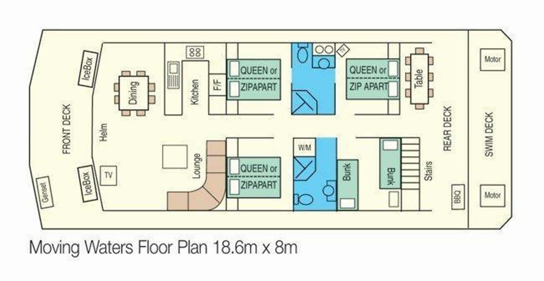Moving Waters houseboat -moored accommodation — image 5