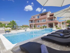 Villa | Pool | Indoor pool, outdoor pool - Exquisite Villa with Private Hot Tub in Grebaštica (Sibenik)