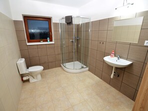 Bungalow | Bathroom | Shower - Detached Bungalow With Washing Machine in the Fenced Garden in Southern Bohemia (Tyn nad Vltavou)