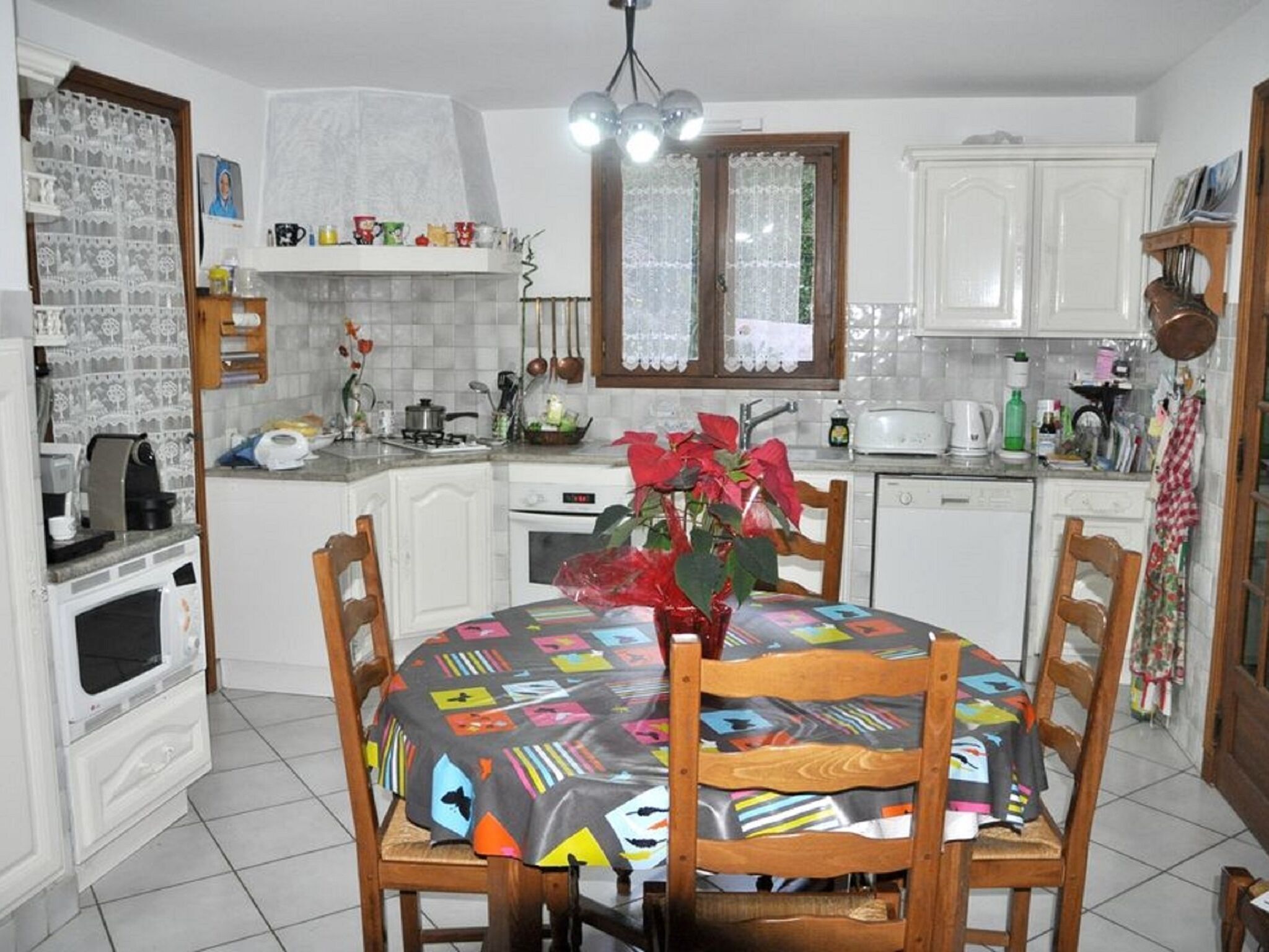 Fridge, microwave, dishwasher