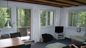 Living room - Spacious Chalet in Eriz With Riverside Garden (Eriz)