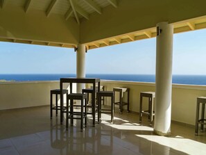 House | Balcony - Beautiful Hilltop Villa With Breathtaking Views of the Caribbean Sea (St. Marie)