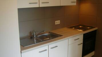 Fridge, microwave, oven