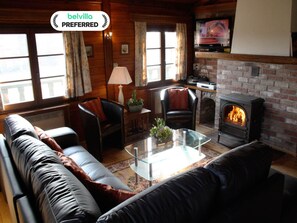 Living room - Longfaye Chalet With Sauna (Malmedy)