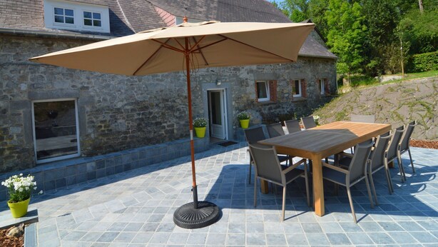 Balcony - Pretty Mill Transformed Into Cottage With Infrared Sauna and Beautiful Terrace (Florennes)