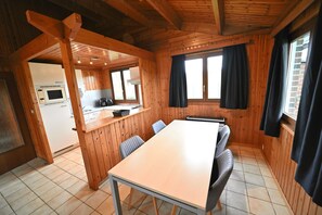 Chalet | Dining - Bungalow Near the Ourthe and From the Centre of Town (Somme-Leuze)
