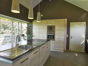 House | Private kitchen | Highchair - Holiday Home in Stoumont With Valley View (Stoumont)