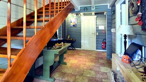 Reception - Beautiful, Atmospheric and Spacious Chalet With Sauna, Open and Covered Terraces and Garden (Durbuy)