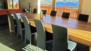 Dining - Comfortable and Charming Chalet With Internet Access and Open Fire log (Heremence)