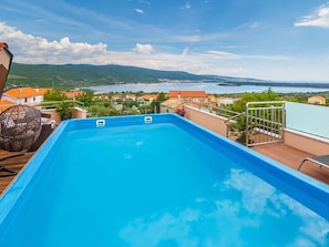 Indoor pool, outdoor pool - Seaview Villa in Kornic Kvarner with Outdoor Hot Tub (Krk)