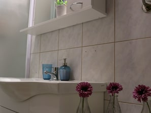 Hair dryer, towels