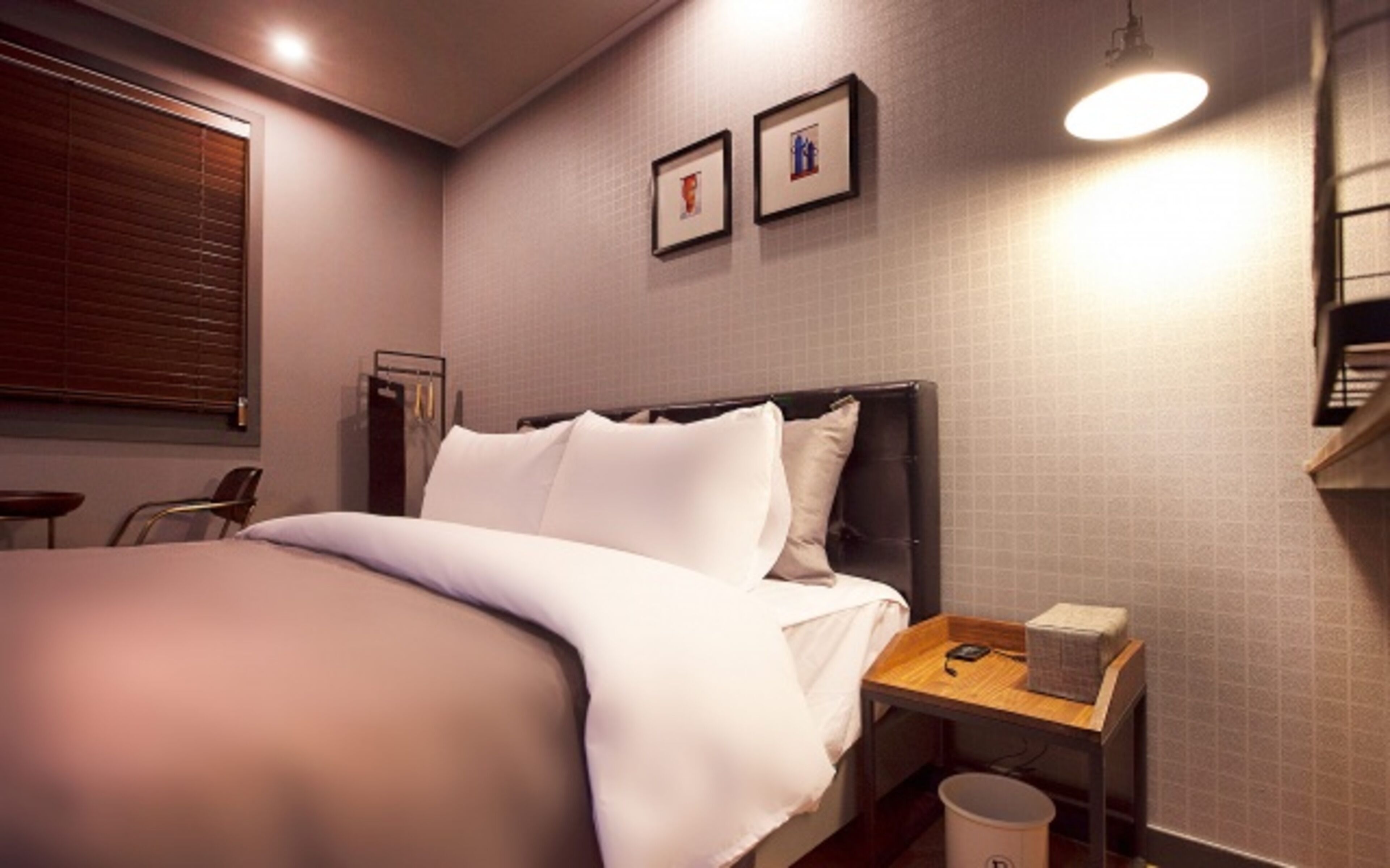 desk, blackout curtains, free wifi