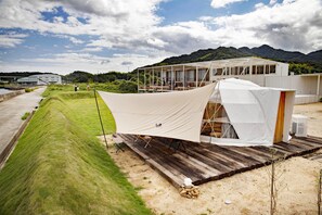 Comfort Tent, Non Smoking, Ocean View | Down comforters, in-room safe, blackout drapes, free WiFi - Wakka (Imabari)