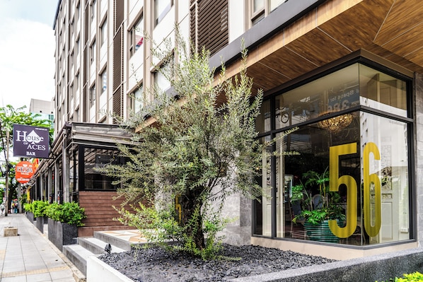 Overnatningsstedets facade