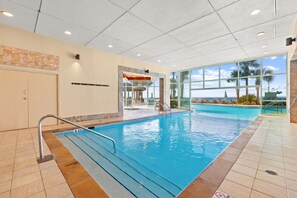 Indoor pool, a heated pool