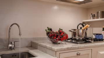 Réfrigérateur, micro-ondes, plaque de cuisson, lave-vaisselle