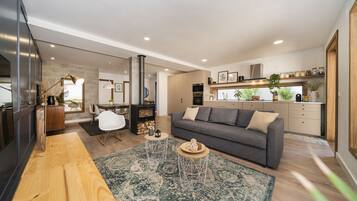 Smart TV, fireplace