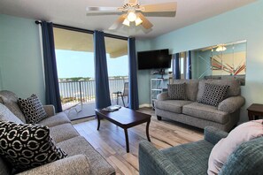 Condo, Multiple Beds (Compass Point 205) | Living area | TV - Compass Point 205 (Gulf Shores)