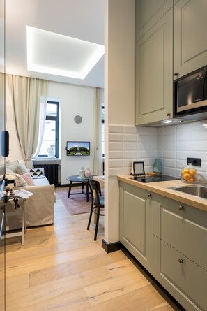 Living area - Design Triplex in the City Center (Zagreb)