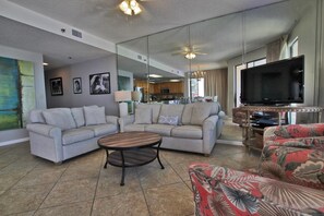 Condo, Multiple Beds (Phoenix East 1201) | Living area | TV
