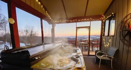 Just rehabbed, amazing views on 300 acre ranch, animals, trails, hottub, pond