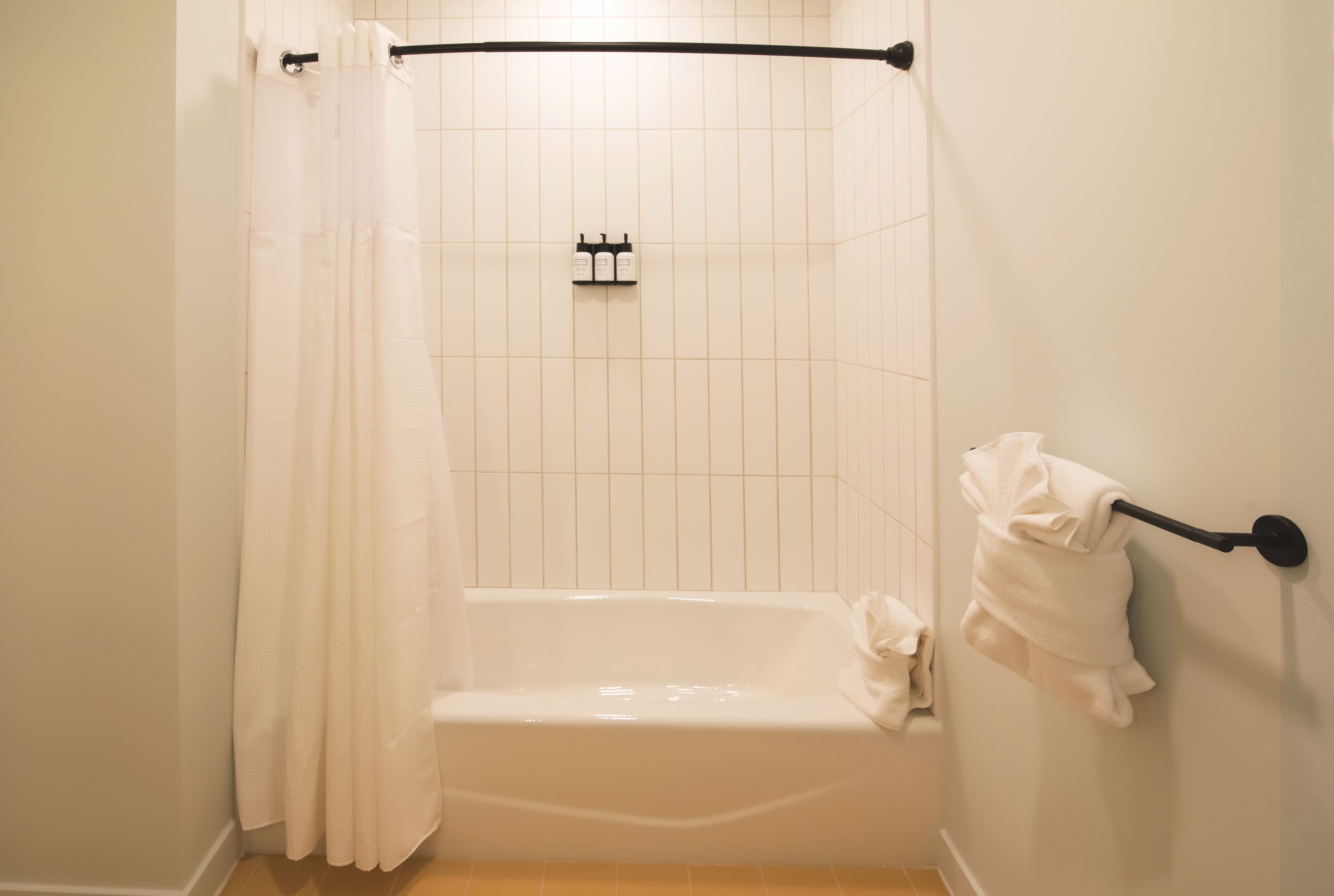 free toiletries, hair dryer, towels