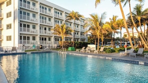 A heated pool