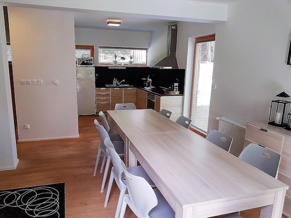 Fridge, microwave, oven, dishwasher - Spacious Chalet in Residential Area, Modern, Luxury Interior, Large Terrace and Carport (Harrachov)